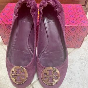 Tory Burch Purple Multi-Logo Ballet
